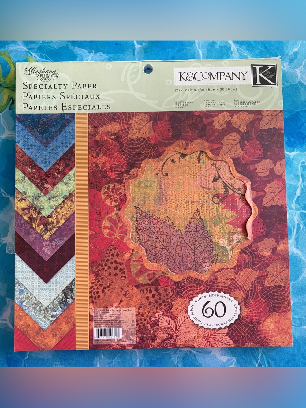 K&Company Alleghany Plum Specialty Scrapbook Paper Pad ~ 60 sheets ~ K & Co